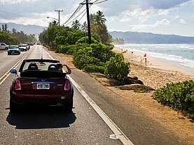 Mit Wagen auf Hawaii unterwegs